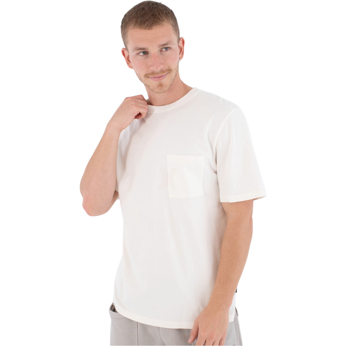 2026 Hurley Mens Kraft Pocket Tee MTSEUKR0001 - Bone